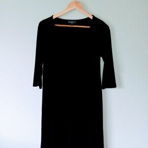 Elementz Midi Black Dress with front Ties